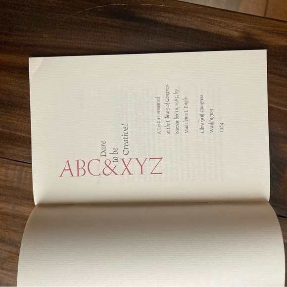 Madeleine L'Engle: ABC & XYZ - Dare to Be Creative! Library of Congress - 1984 - Picture 6 of 16
